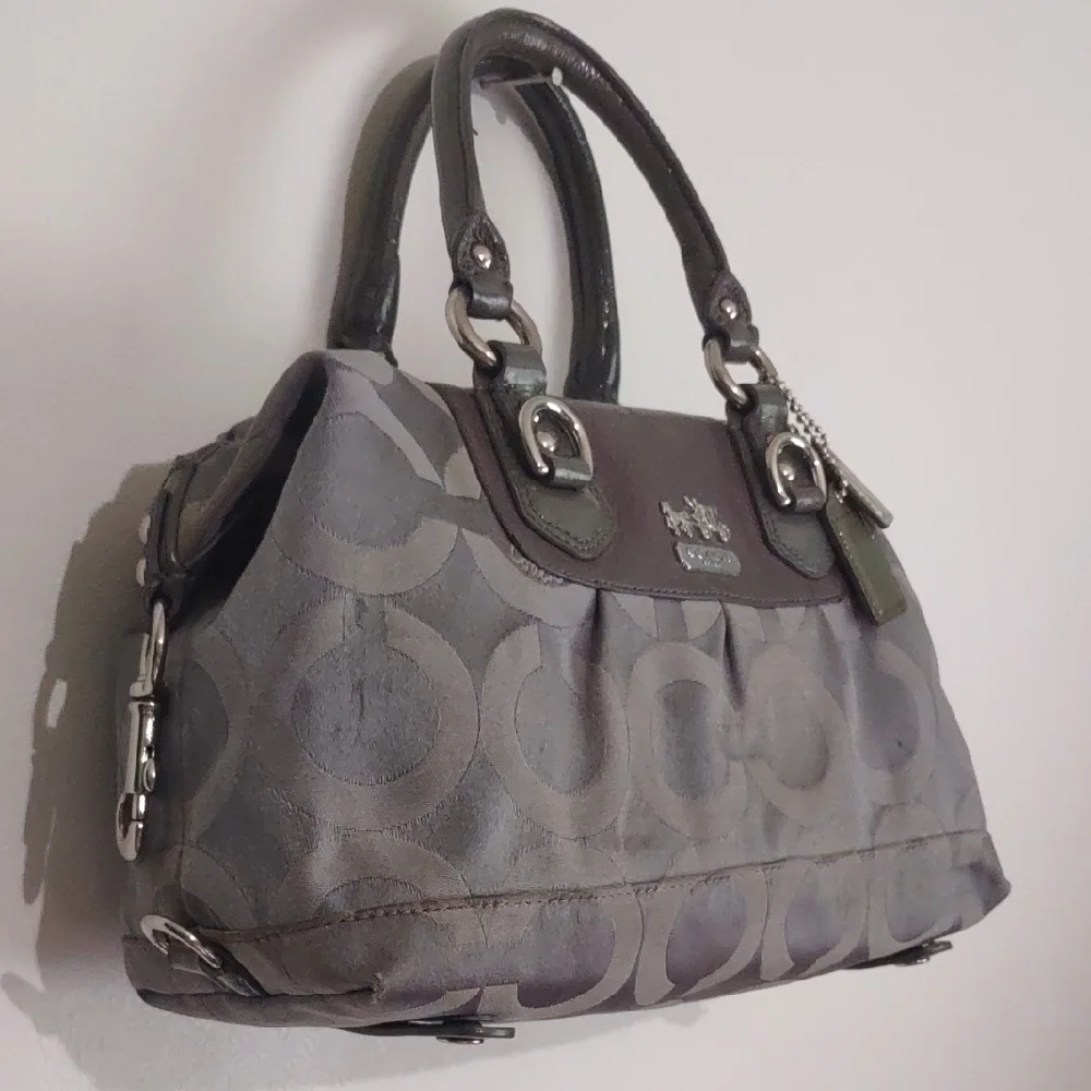 Coach Gray and Black Satchel - Picture 3 of 16